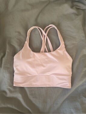 NWOT Lululemon Energy Longline Bra - Size XS - Pink Organza